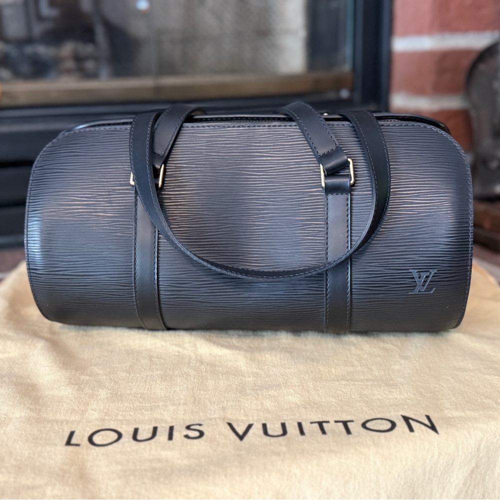 Louis Vuitton Soufflot Leather Barrel Bag